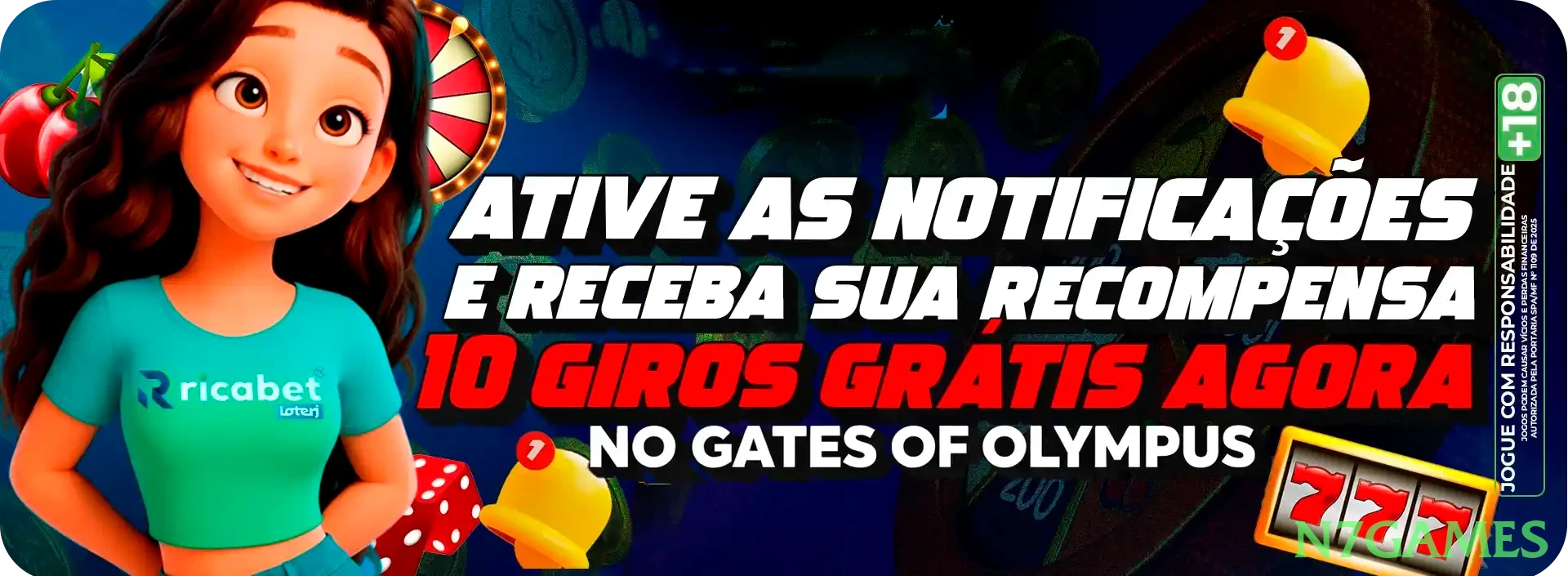 Imagem promocional do cassino online da n7games mostrando jogos ao vivo